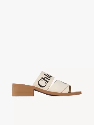 Woody heeled mule