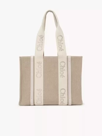 Woody tote bag in linen