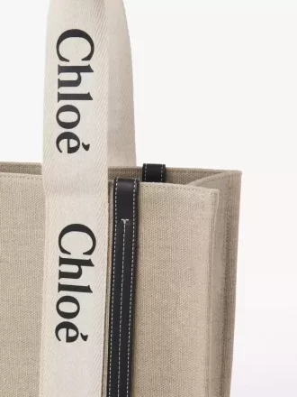 Woody tote bag in linen