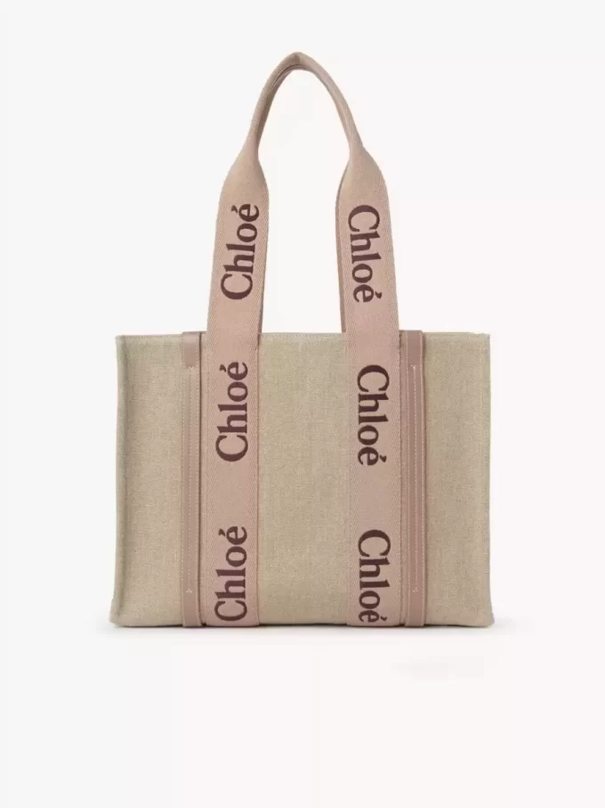 Woody tote bag in linen Woody tote bag in linen