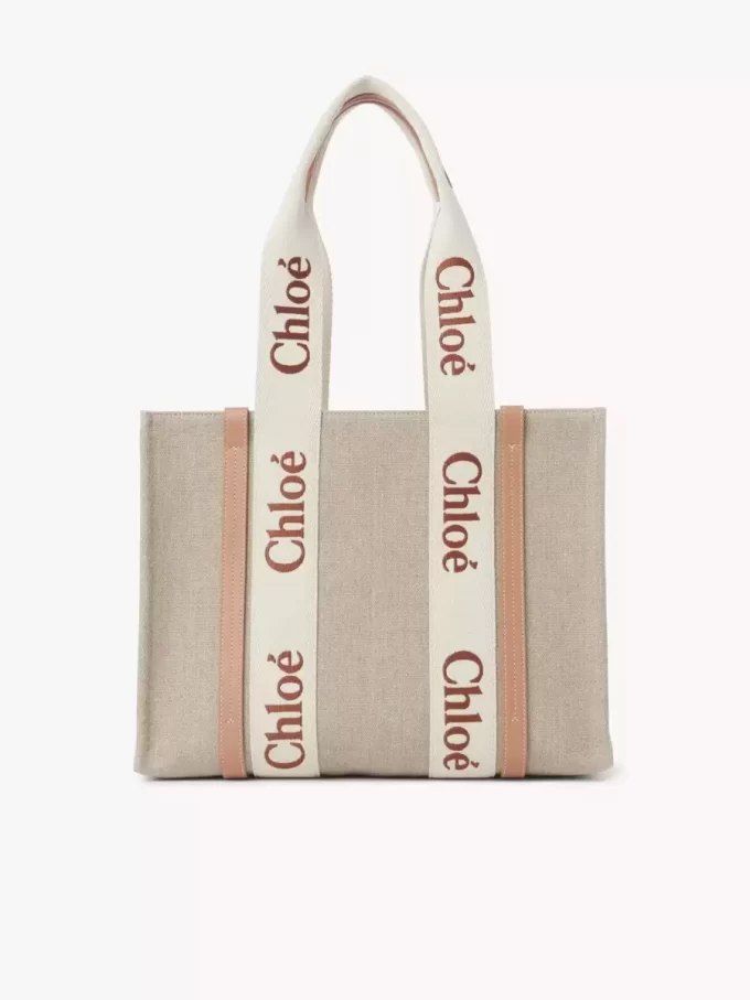 Woody tote bag in linen Woody tote bag in linen