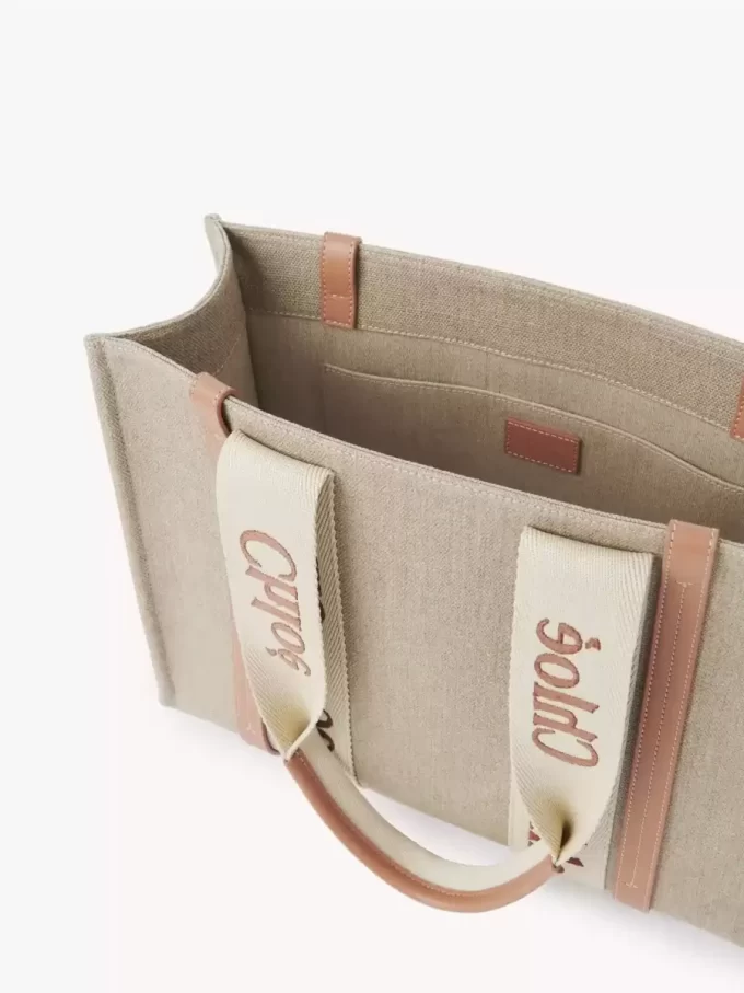Woody tote bag in linen Woody tote bag in linen