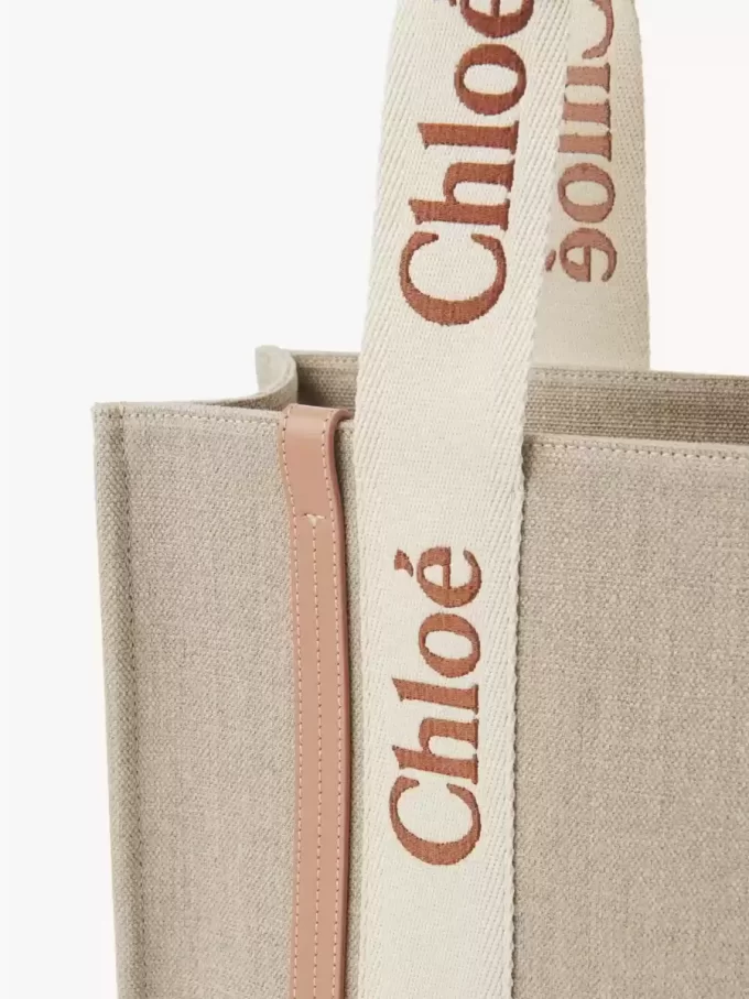 Woody tote bag in linen Woody tote bag in linen